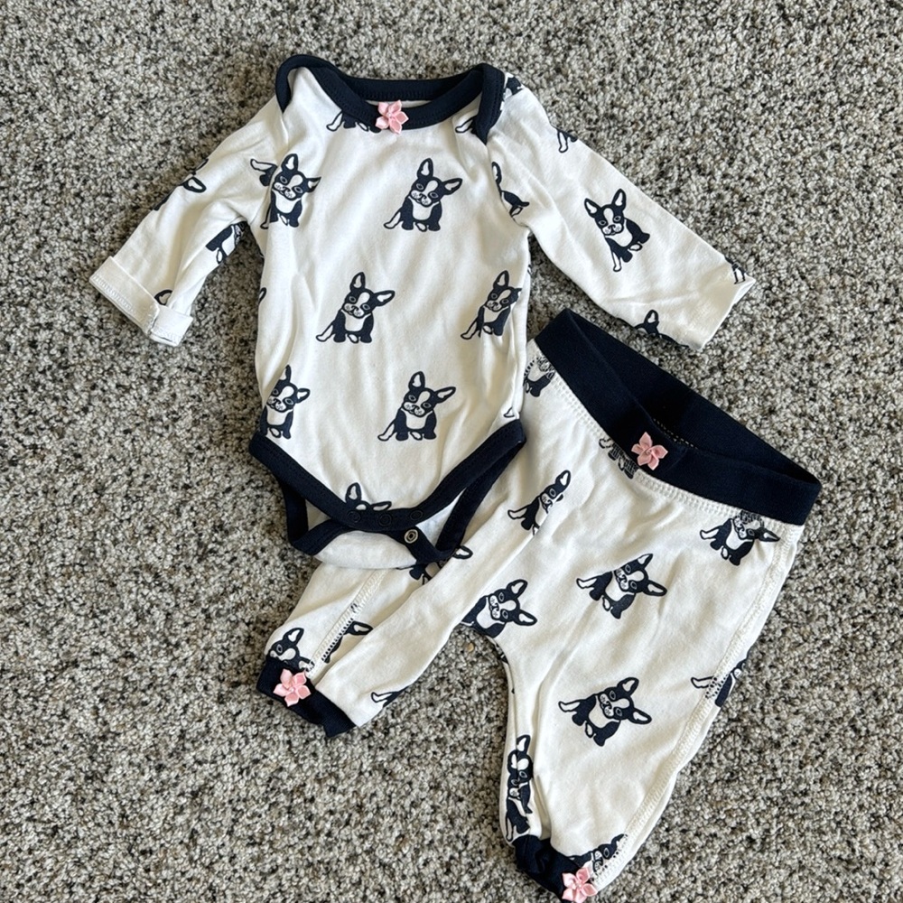 Monika & Andy Blue Dog Outfit, Newborn